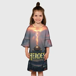 Платье клеш для девочки Heroes of Might and Magic HoM Z, цвет: 3D-принт — фото 2