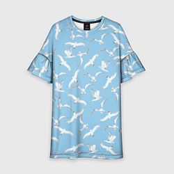 Детское платье Чайки в небе паттерн