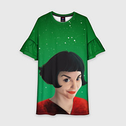 Платье клеш для девочки Амели Amelie Z, цвет: 3D-принт