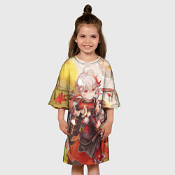 Платье клеш для девочки Kaedehara Kazuha, цвет: 3D-принт — фото 2