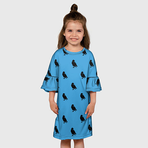 Детское платье Вороны паттерн / 3D-принт – фото 3