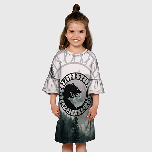 Детское платье FENRIR РУНЫ RUNES Z / 3D-принт – фото 3