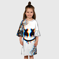 Платье клеш для девочки MARSHMELLOW GLITCH, цвет: 3D-принт — фото 2