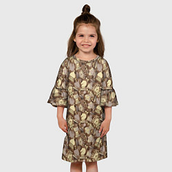 Платье клеш для девочки Король Шахмат, цвет: 3D-принт — фото 2
