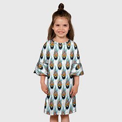 Платье клеш для девочки Игра в Боулинг, цвет: 3D-принт — фото 2