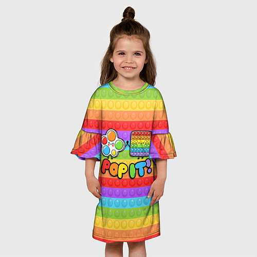 Детское платье POP IT - SIMPLE DIMPL / 3D-принт – фото 3