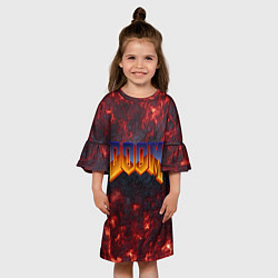 Платье клеш для девочки DOOM ДУМ Z, цвет: 3D-принт — фото 2