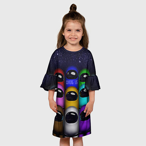 Детское платье Among Us Амонг Ас Z / 3D-принт – фото 3