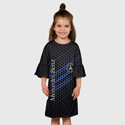 Детское платье MERCEDES LOGO NEON / 3D-принт – фото 3