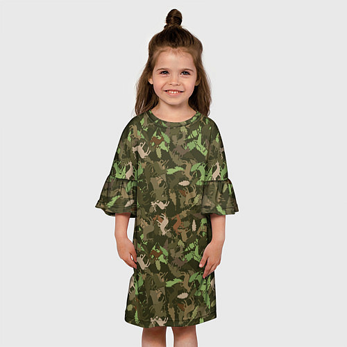 Детское платье Лоси в дубовом лесу / 3D-принт – фото 3