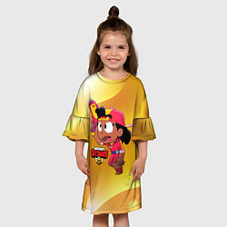 Платье клеш для девочки Meg Brawl Stars Мэг, цвет: 3D-принт — фото 2