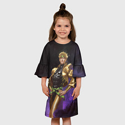 Платье клеш для девочки Дио Брандо Космический из ДЖО джо, цвет: 3D-принт — фото 2