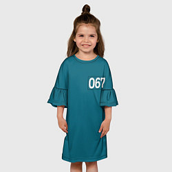 Платье клеш для девочки Игра в кальмара: 067, цвет: 3D-принт — фото 2