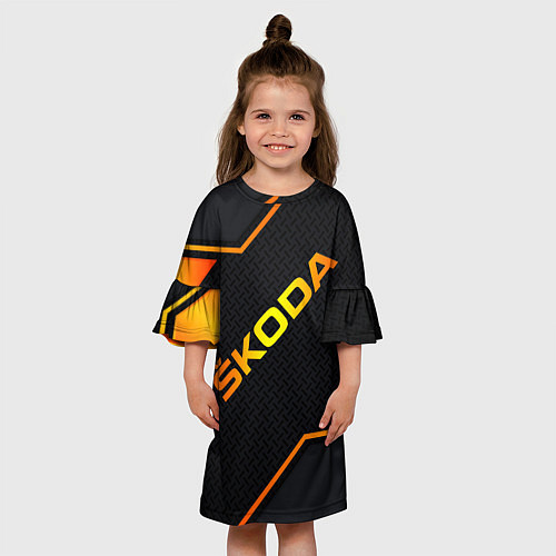 Детское платье Skoda Gold Шкода / 3D-принт – фото 3