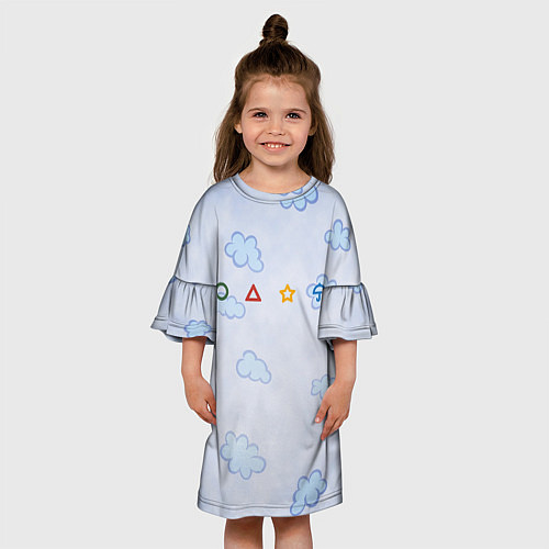 Детское платье Ojingeo geim - Облака / 3D-принт – фото 3