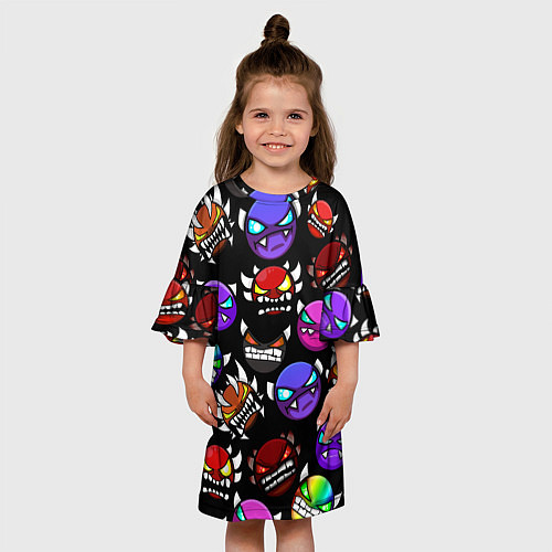 Детское платье Geometry Dash Demons / 3D-принт – фото 3