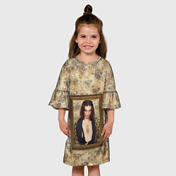 Платье клеш для девочки Домиано Давид Портрет на стене, цвет: 3D-принт — фото 2