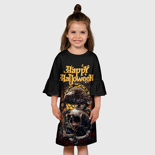 Детское платье Черный ворон на Хэллоуин / 3D-принт – фото 3