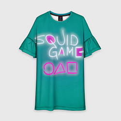 Платье клеш для девочки Squid game a, цвет: 3D-принт