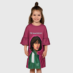 Платье клеш для девочки Игрок Ojingeo geim, цвет: 3D-принт — фото 2