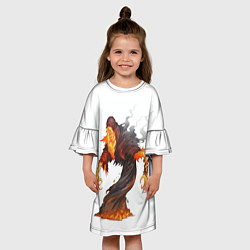 Платье клеш для девочки Кронос, цвет: 3D-принт — фото 2