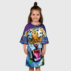 Платье клеш для девочки Рычащий Шархан, цвет: 3D-принт — фото 2