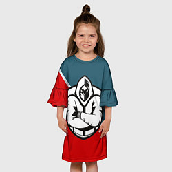 Платье клеш для девочки Game OVER - Воин 3D, цвет: 3D-принт — фото 2