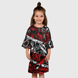 Платье клеш для девочки Оружейный барон, цвет: 3D-принт — фото 2