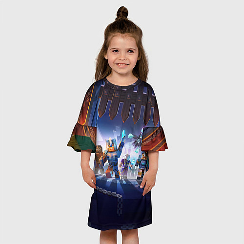 Детское платье MINECRAFT АРМИЯ КРИПЕРОВ / 3D-принт – фото 3