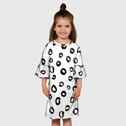 Платье клеш для девочки Леопардовый окрас, цвет: 3D-принт — фото 2