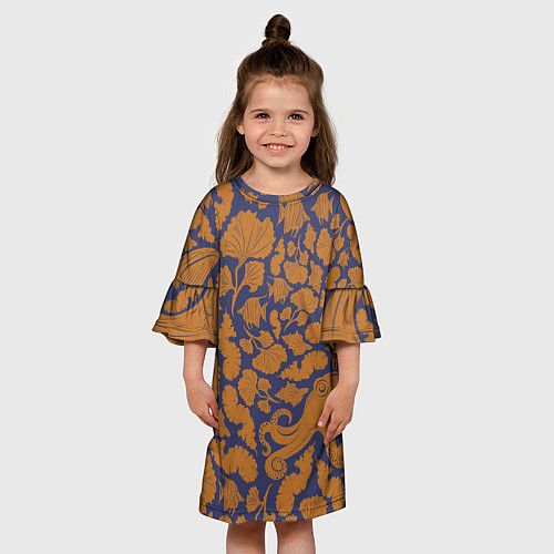 Детское платье Морская гуашь / 3D-принт – фото 3