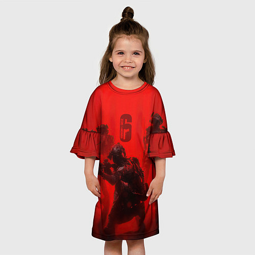 Детское платье RAINBOW SIX SIEGE 6 ОСАДА РАДУГА / 3D-принт – фото 3