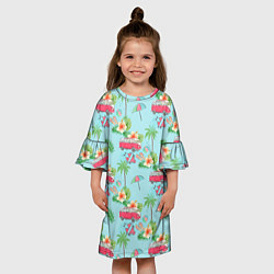 Платье клеш для девочки Путешествие хиппи, цвет: 3D-принт — фото 2