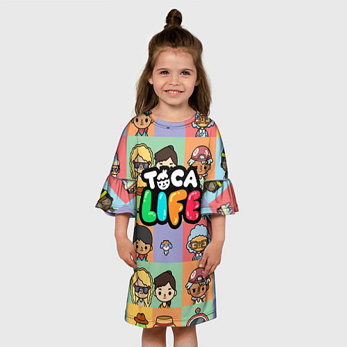 Детское платье Toca Life: Faces / 3D-принт – фото 3