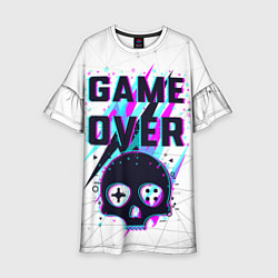 Платье клеш для девочки Game OVER - NEON 3D, цвет: 3D-принт