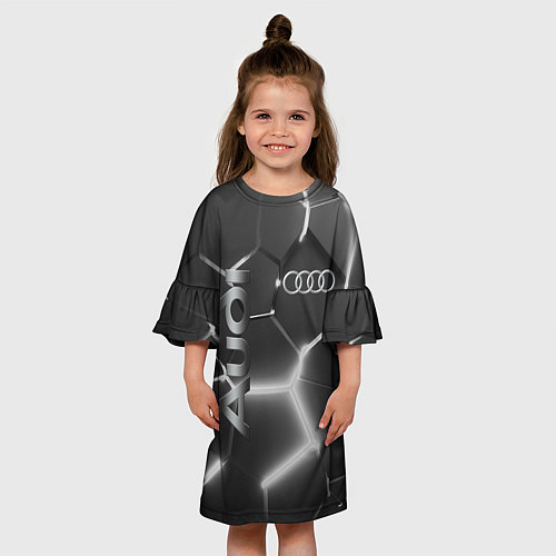 Детское платье AUDI GREY 3D ПЛИТЫ / 3D-принт – фото 3