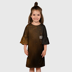Платье клеш для девочки FIRE BATTLEFIELD LOGO ЛОГО, цвет: 3D-принт — фото 2