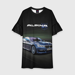 Платье клеш для девочки Alpina на дороге, цвет: 3D-принт