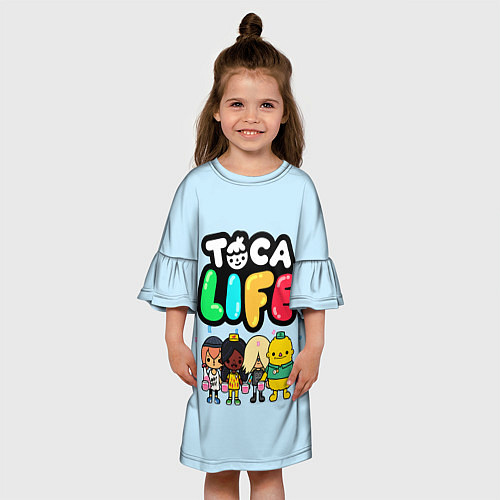 Детское платье Toca Life: Logo / 3D-принт – фото 3