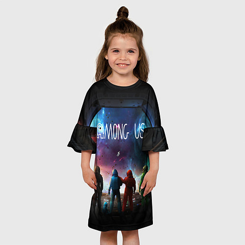 Детское платье AMONG US SPACE IMPOSTOR / 3D-принт – фото 3