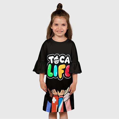 Детское платье Toca Life: Friends / 3D-принт – фото 3