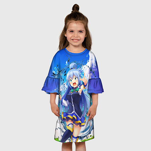 Детское платье Aqua Beach / 3D-принт – фото 3