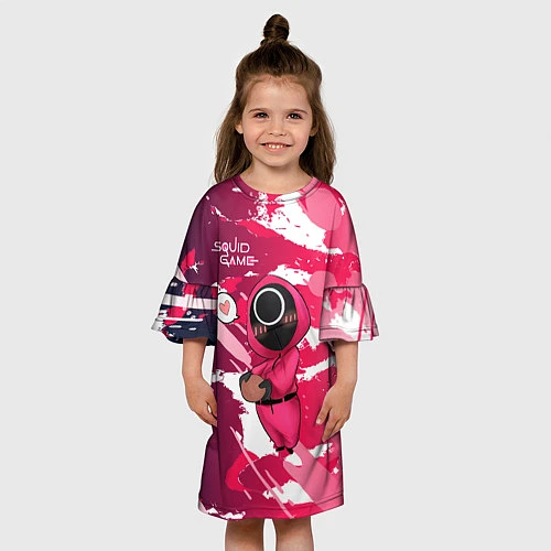Детское платье Девушка Игра в кальмара / 3D-принт – фото 3