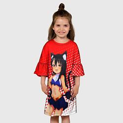 Платье клеш для девочки Nagatorо, цвет: 3D-принт — фото 2