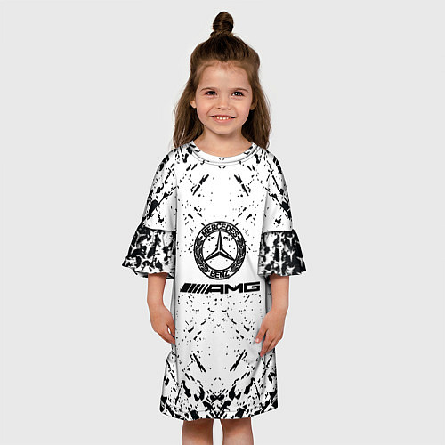 Детское платье Mercedes брызги красок, / 3D-принт – фото 3