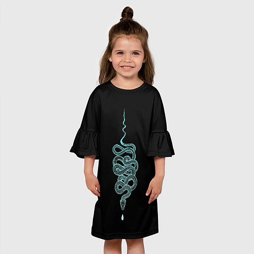 Детское платье Вьющаяся змея / 3D-принт – фото 3