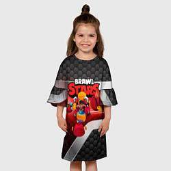 Платье клеш для девочки Meg Brawl Stars game, цвет: 3D-принт — фото 2