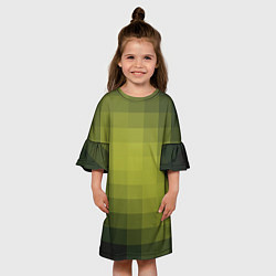 Платье клеш для девочки Милитари мозаика, цвет: 3D-принт — фото 2