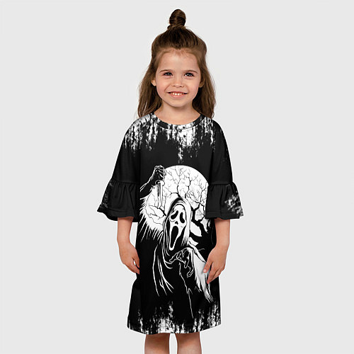 Детское платье Крик Хэллоуин Хоррор Scream Halloween / 3D-принт – фото 3