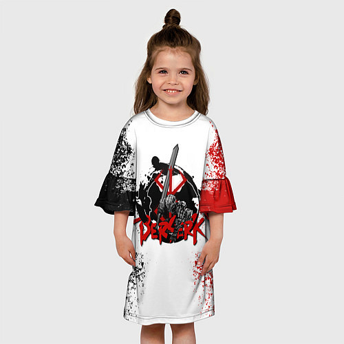 Детское платье BERSERK LOGO БЕРСЕРК / 3D-принт – фото 3